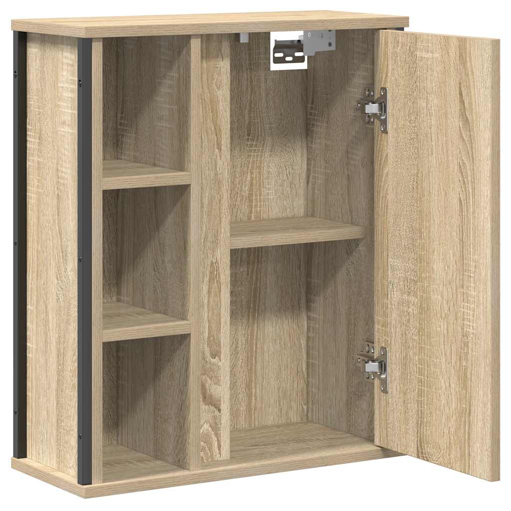 Baderomsskap med speil sonoma eik 50x21x60 cm vidaXL