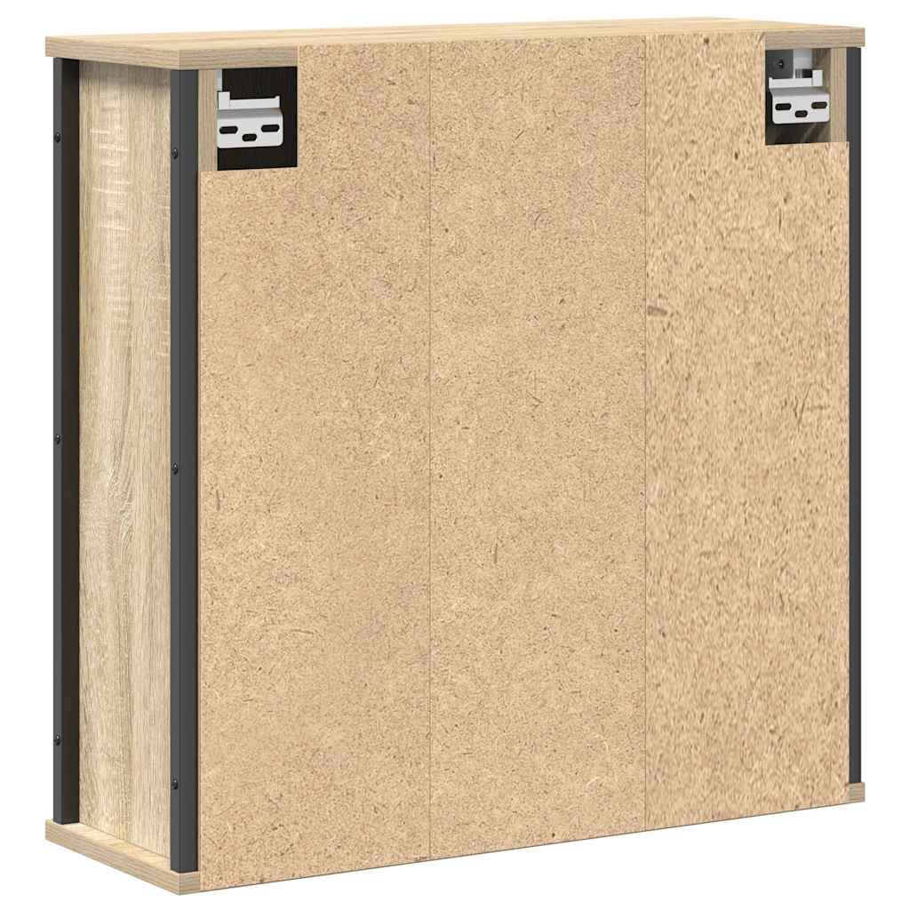 Baderomsskap med speil sonoma eik 50x21x60 cm vidaXL