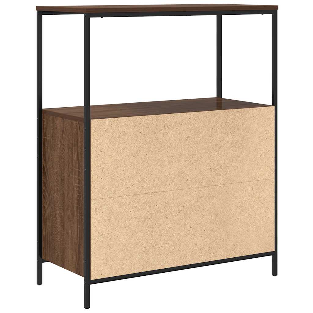 Baderomsskap med hyller brun eik 76,5x35x95 cm vidaXL