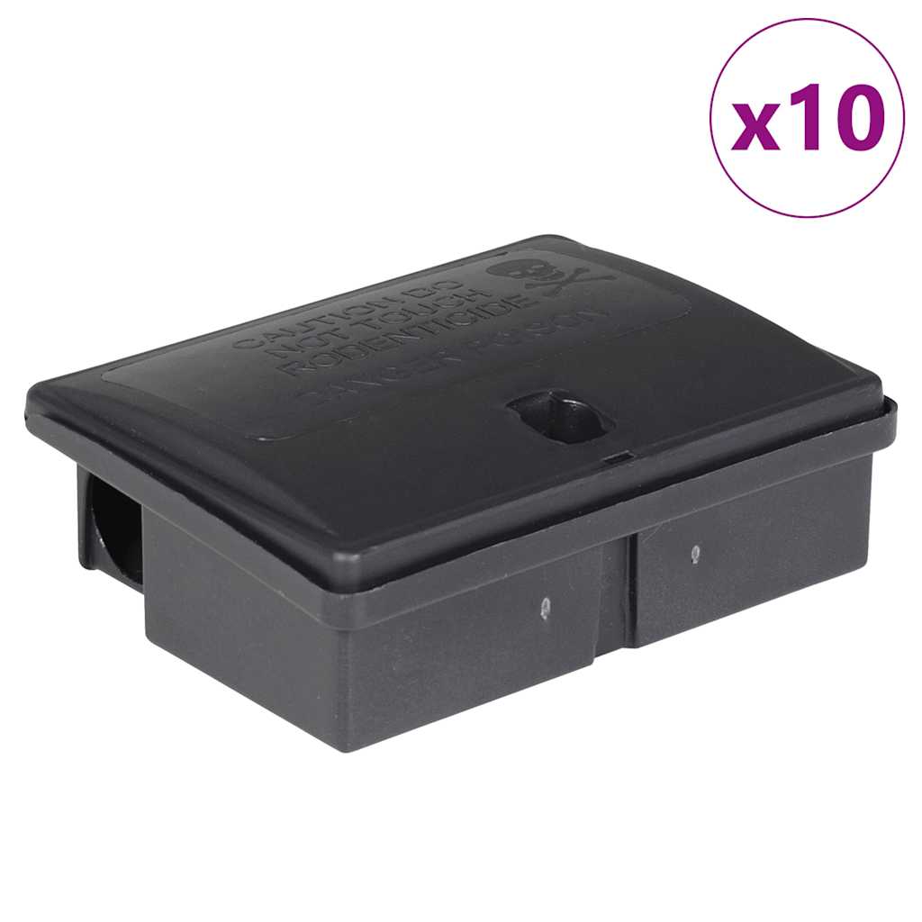 Musefeller 10 stk svart 13x10x4 cm