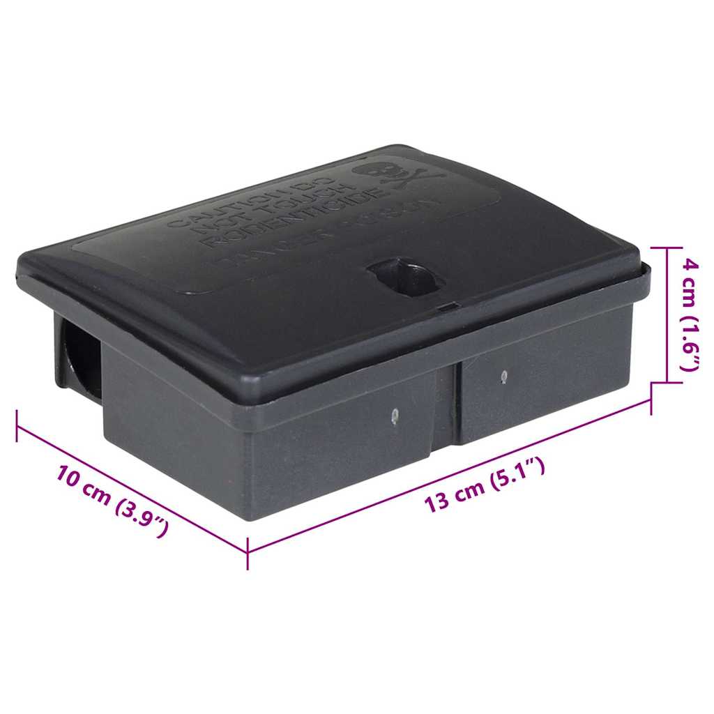Musefeller 10 stk svart 13x10x4 cm