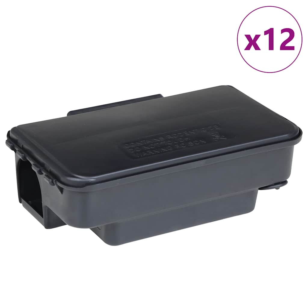 Musefeller 12 stk svart 13x10x4 cm
