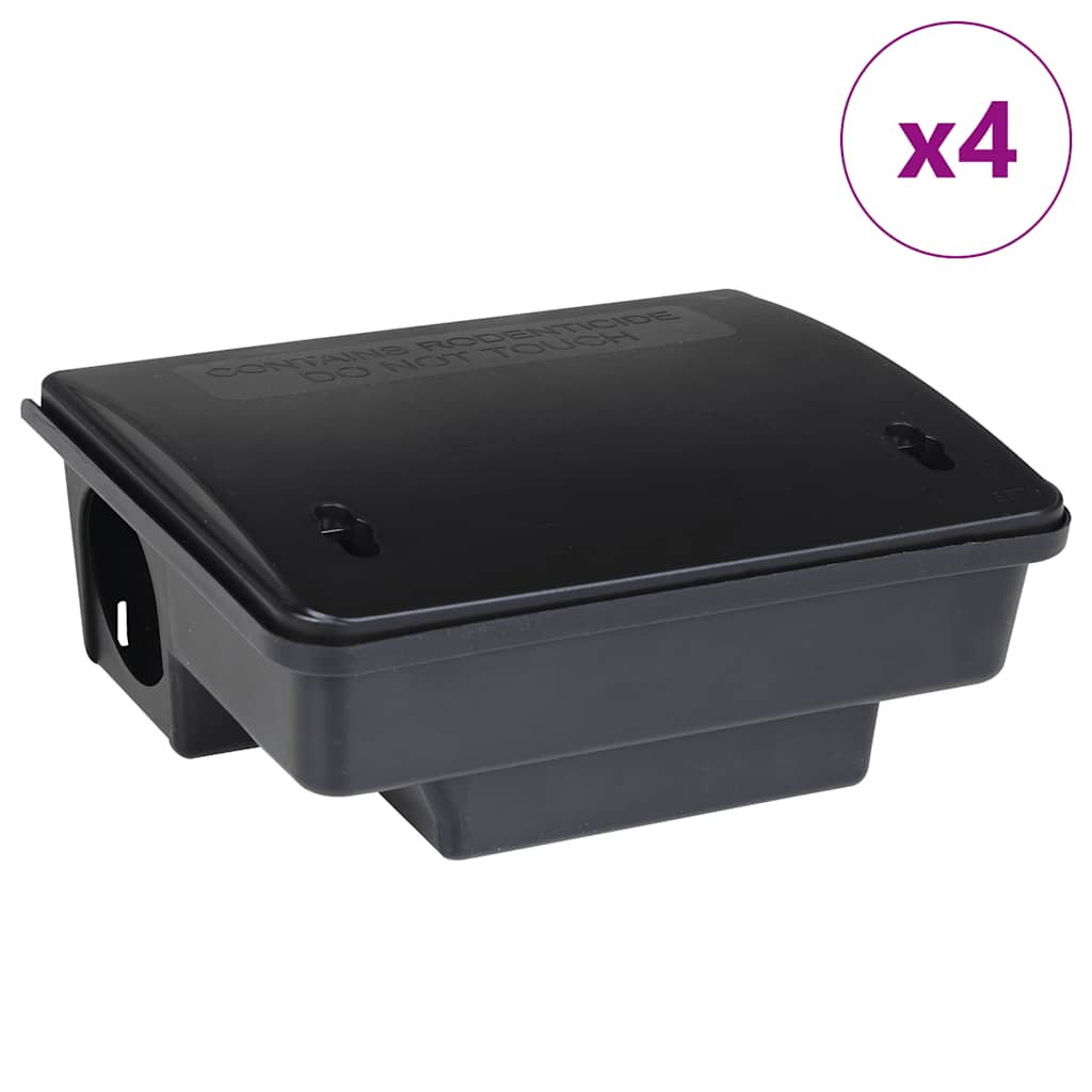 Musefeller 4 stk svart 23x19x9,5 cm