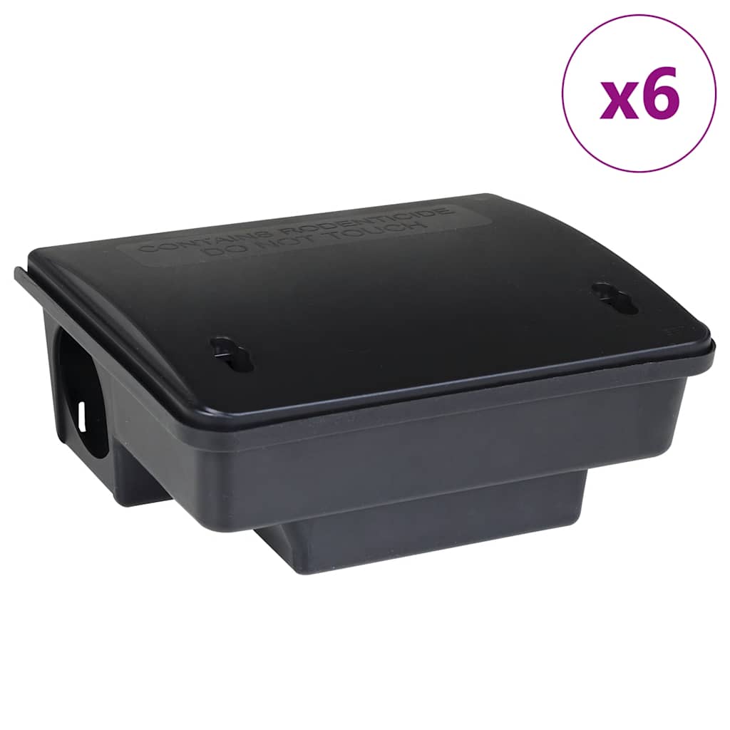 Musefeller 6 stk svart 23x19x9,5 cm