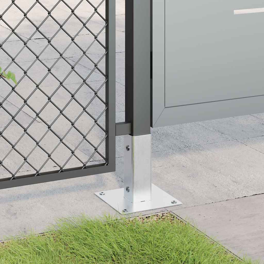 Stolpebunner Firkantet 12 stk sølv 46x46 mm galvanisert stål