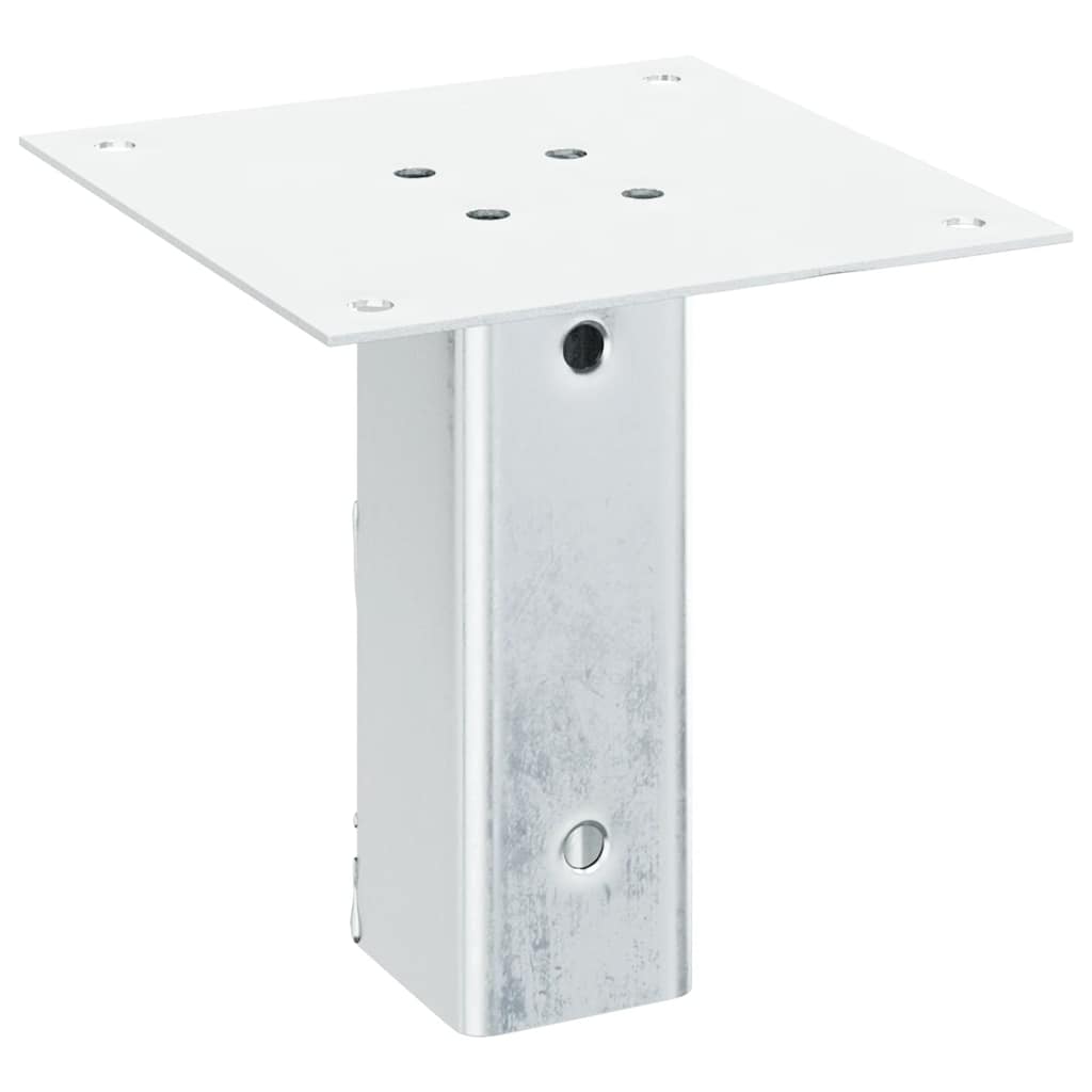 Stolpebunner firkantet 12 stk sølv 51x51 mm galvanisert stål