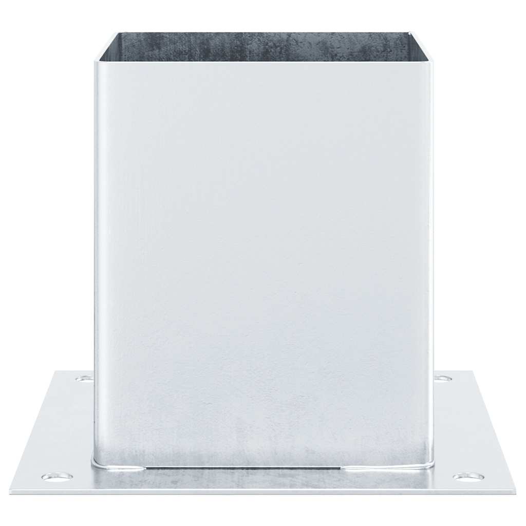 Stolpebunner firkantet 12 stk sølv 101x101 mm galvanisert stål