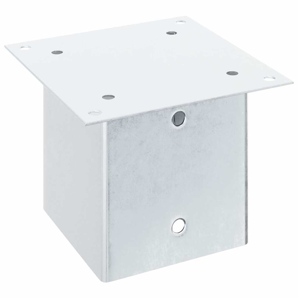 Stolpebunner firkantet 12 stk sølv 141x141 mm galvanisert stål