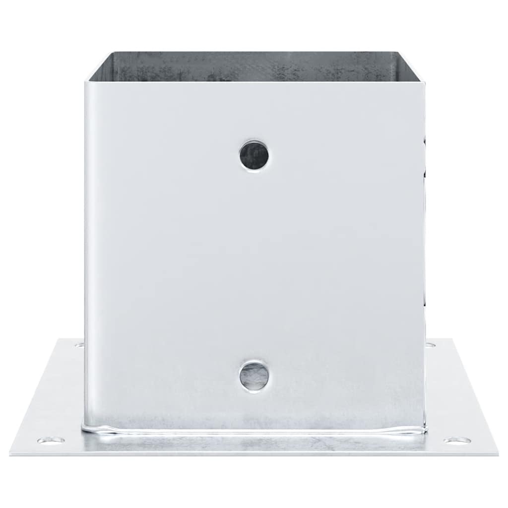 Stolpebunner firkantet 12 stk sølv 141x141 mm galvanisert stål