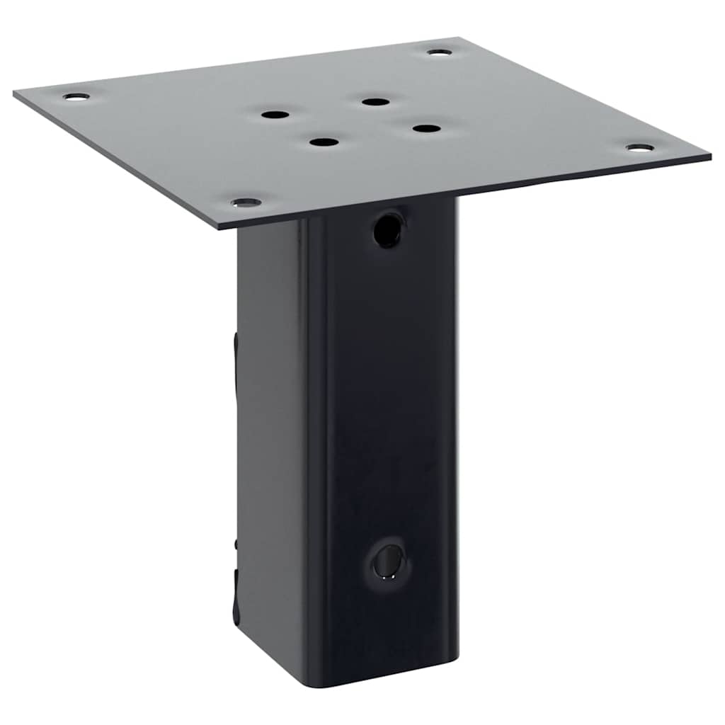 Stolpebunner firkantet 4 stk 46x46 mm pulverlakkert stål
