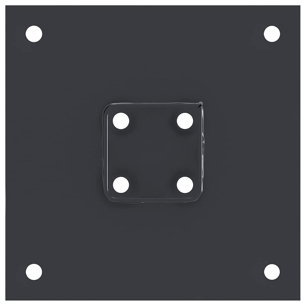 Stolpebunner firkantet 4 stk 46x46 mm pulverlakkert stål