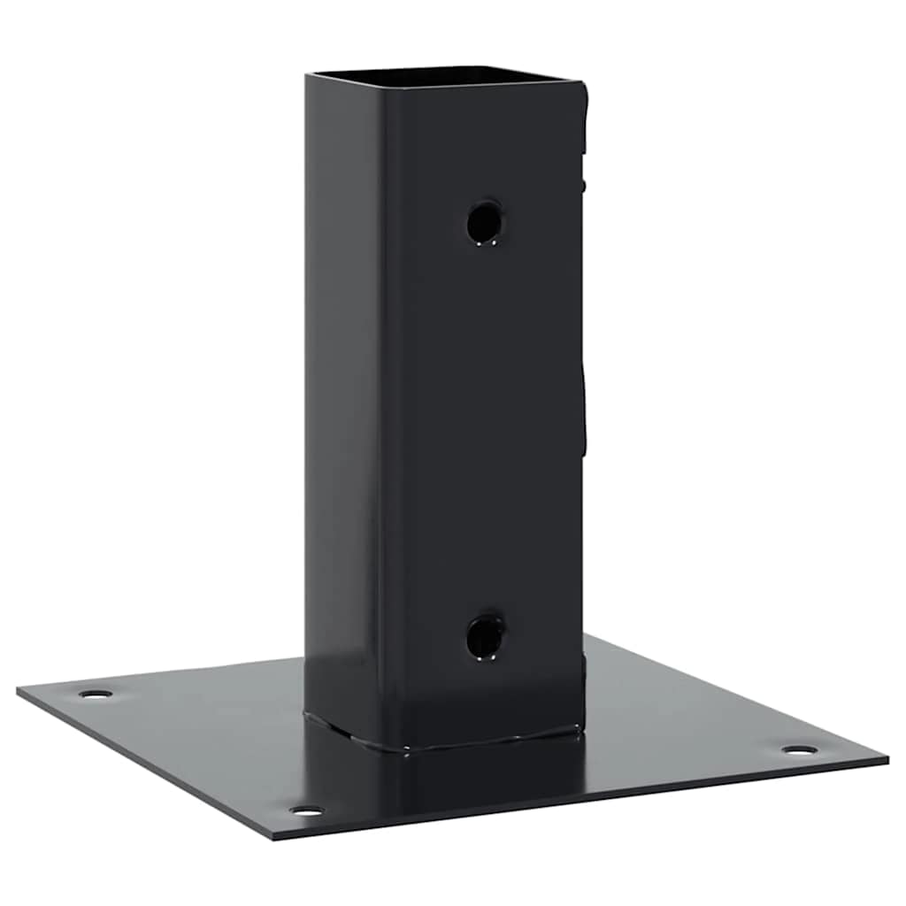 Stolpebunner firkantet 12 stk 46x46 mm pulverlakkert stål