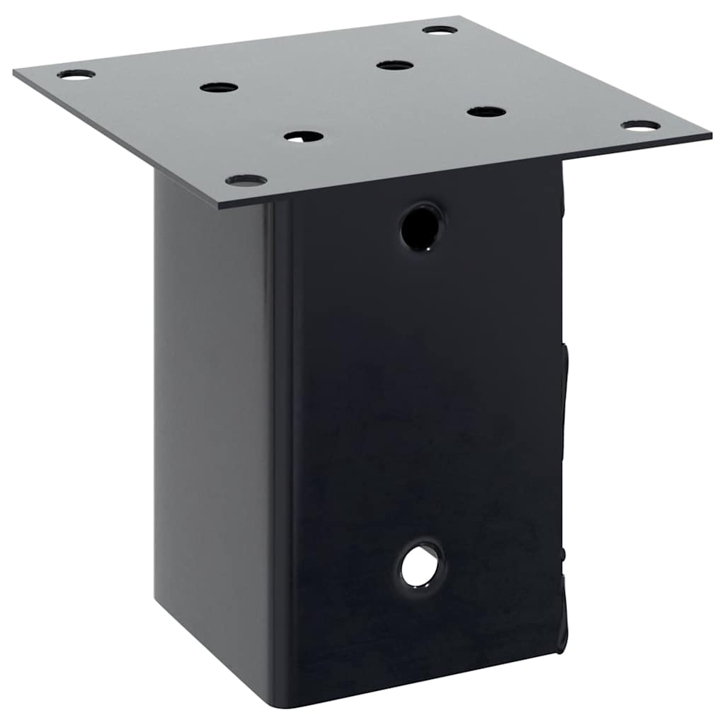 Stolpebunner firkantet 12 stk 81x81 mm pulverlakkert stål