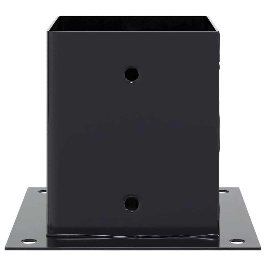 Stolpebunner firkantet 4 stk 101x101 mm pulverlakkert stål
