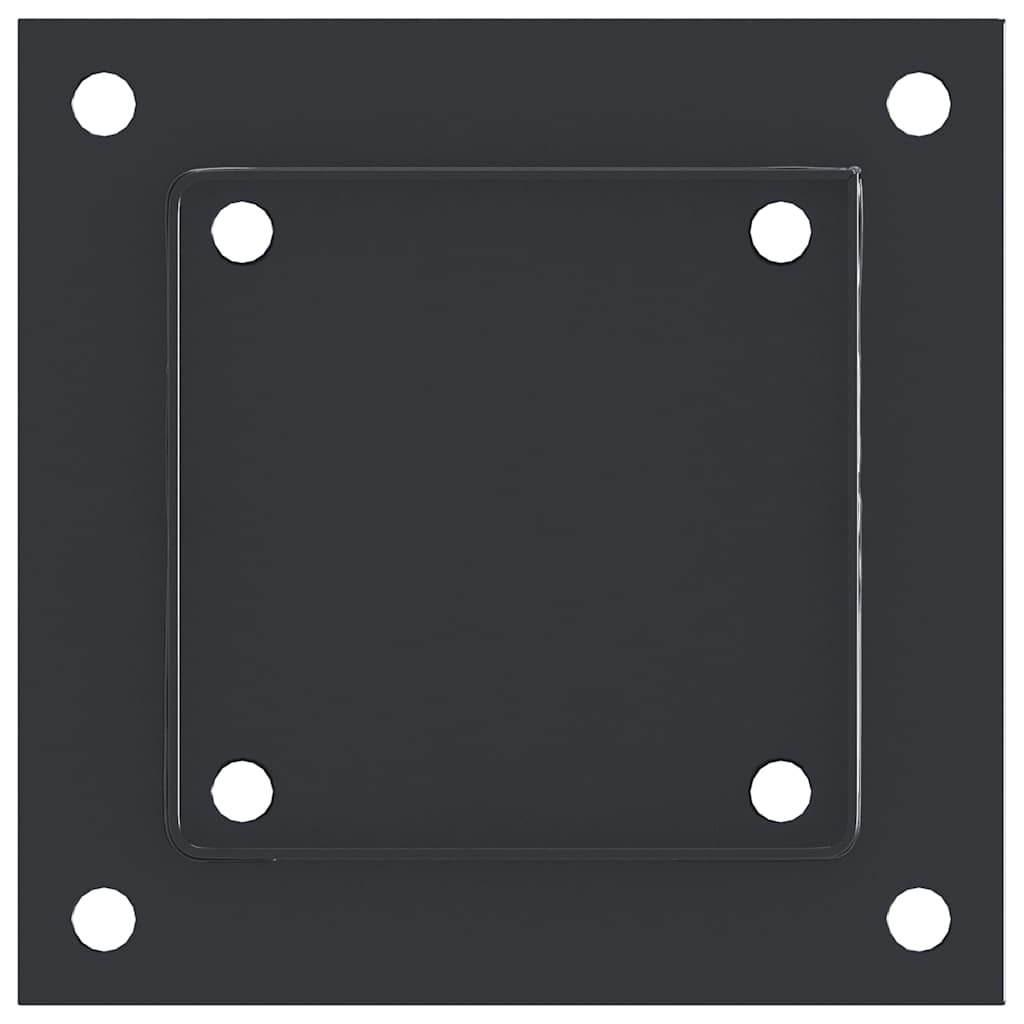 Stolpebunner firkantet 4 stk 101x101 mm pulverlakkert stål