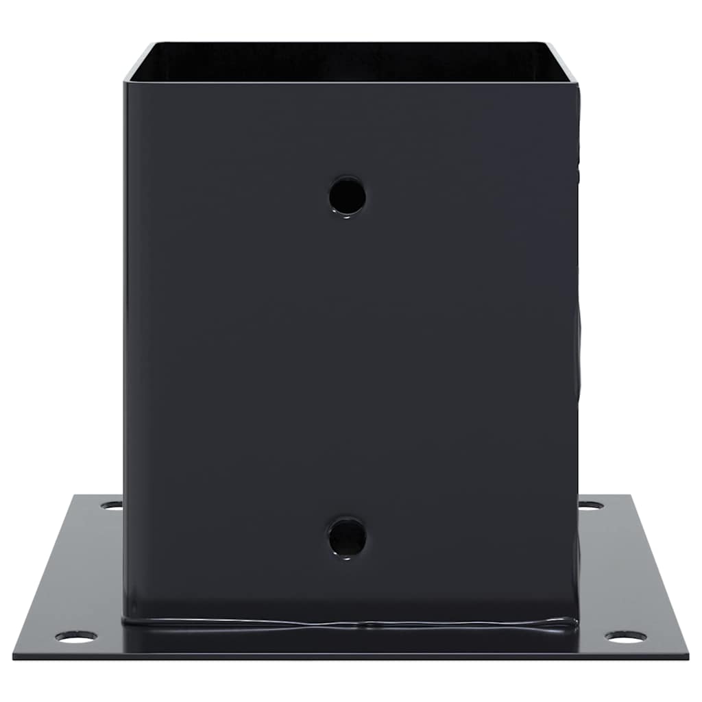 Stolpebunner firkantet 4 stk 121x121 mm pulverlakkert stål
