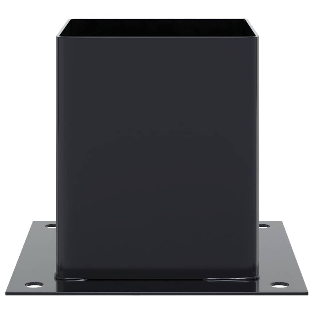 Stolpebunner firkantet 4 stk 121x121 mm pulverlakkert stål