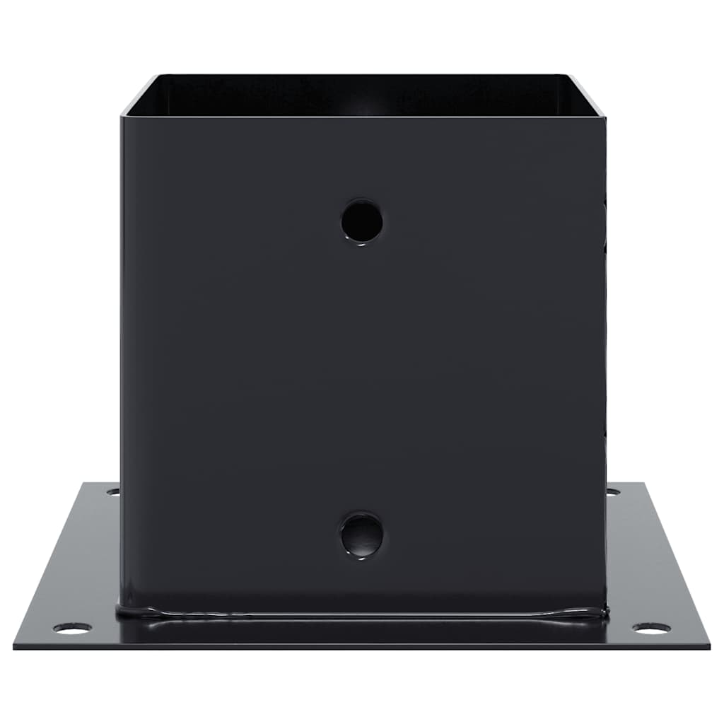 Stolpebunner firkantet 4 stk 141x141 mm pulverlakkert stål