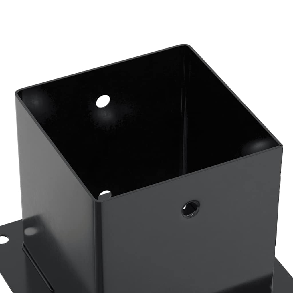 Stolpebunner firkantet 4 stk 141x141 mm pulverlakkert stål