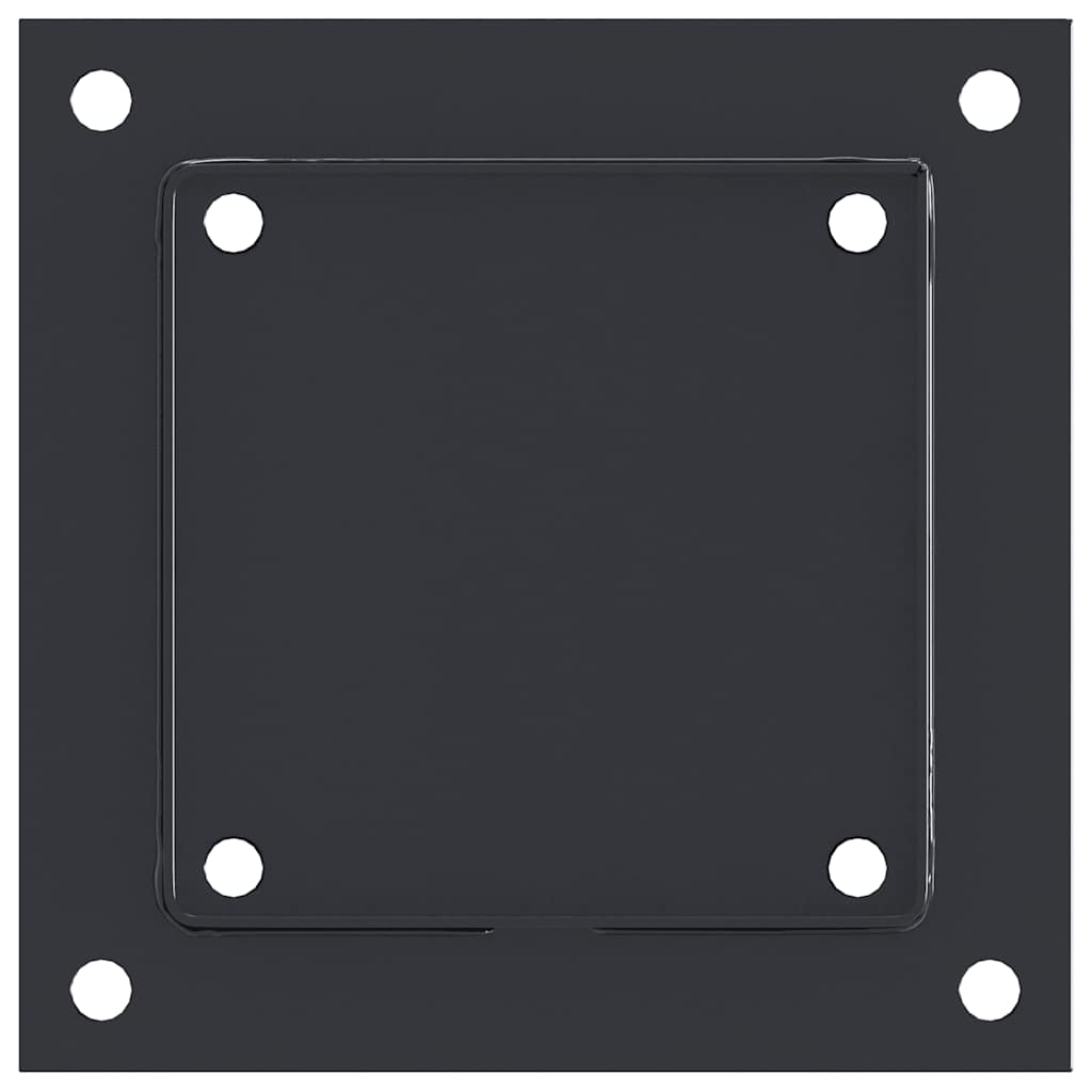 Stolpebunner firkantet 12 stk 141x141 mm pulverlakkert stål