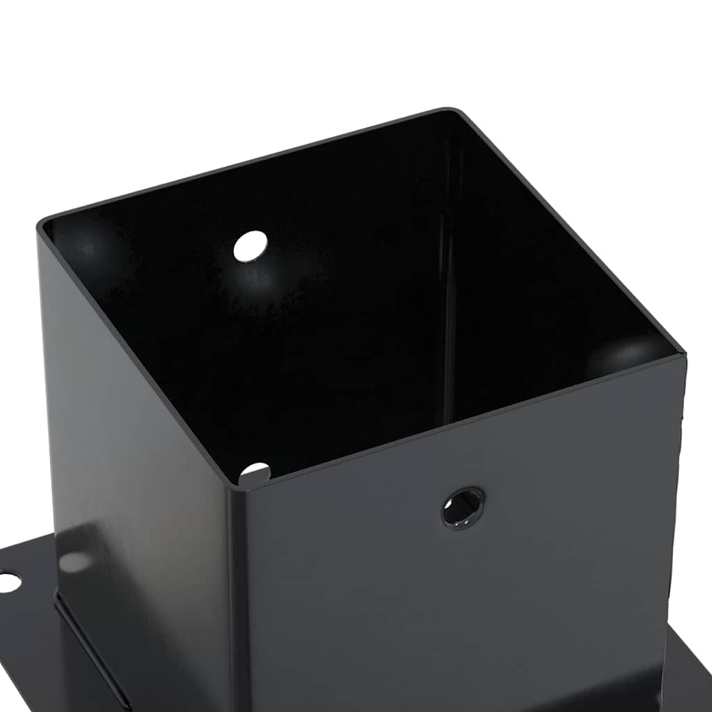 Stolpebunner firkantet 12 stk 141x141 mm pulverlakkert stål