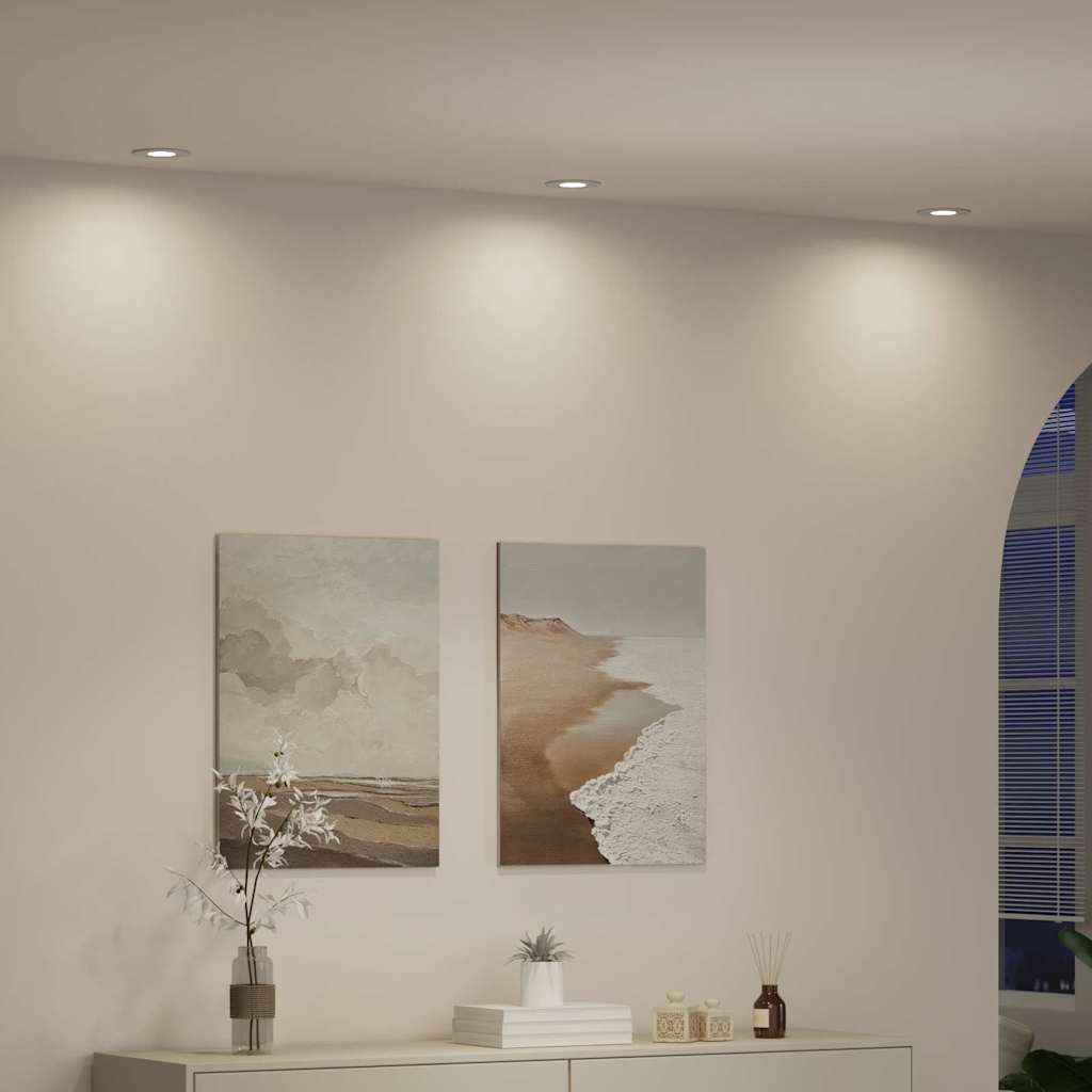Spotlight 12 pcs Hvit 9 x 9 x 2 cm Aluminium