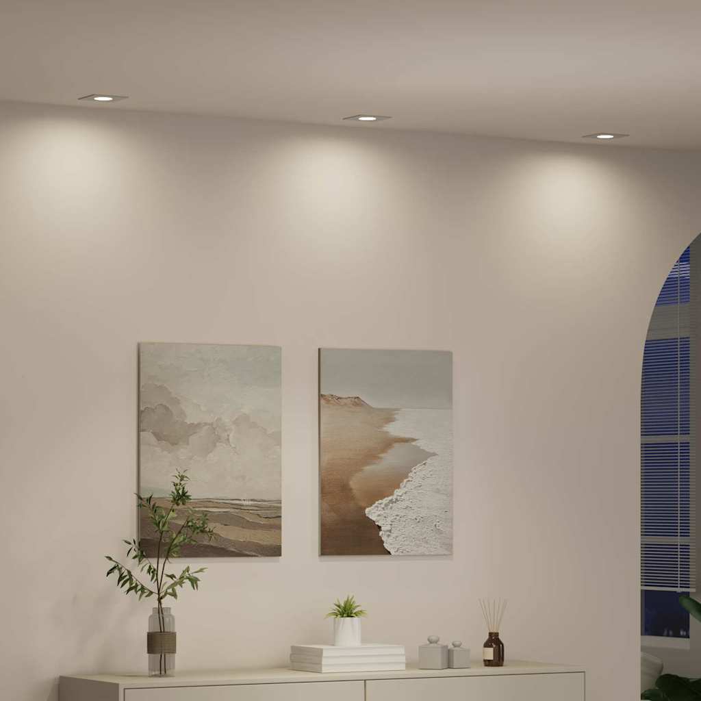 Spotlight 12 pcs Hvit 9 x 9 x 2 cm Aluminium