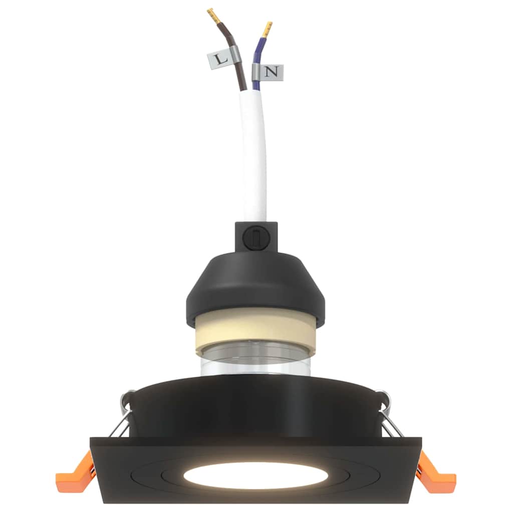 Spotlight 12 pcs Svart 9 x 9 x 2 cm Aluminium