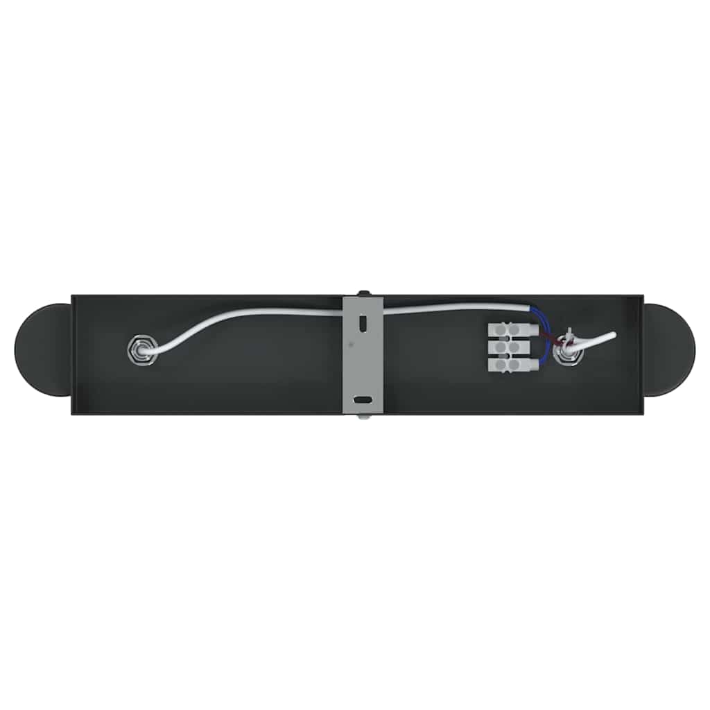 Takspot med søkelys Svart 26 x 6,5 x 11,5 cm Metall