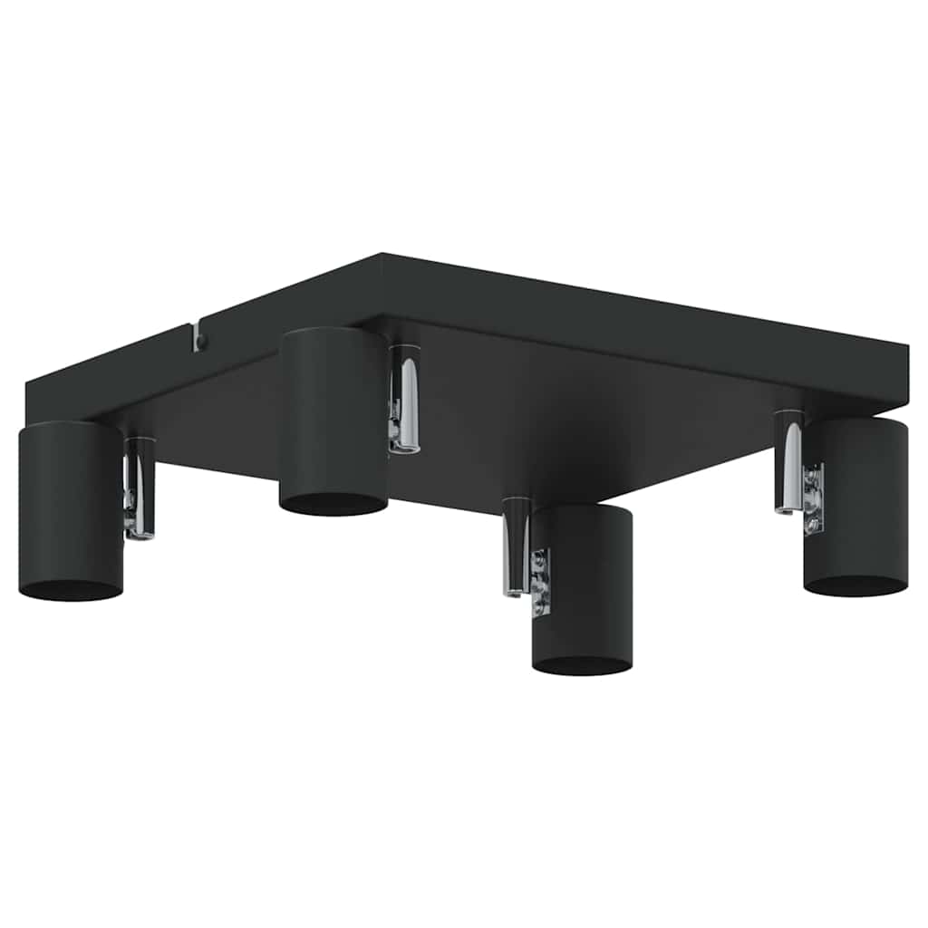 Takspot med søkelys Svart 26 x 26 x 11,5 cm Metall