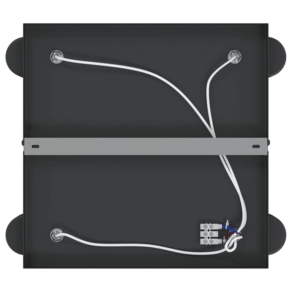 Takspot med søkelys Svart 26 x 26 x 11,5 cm Metall