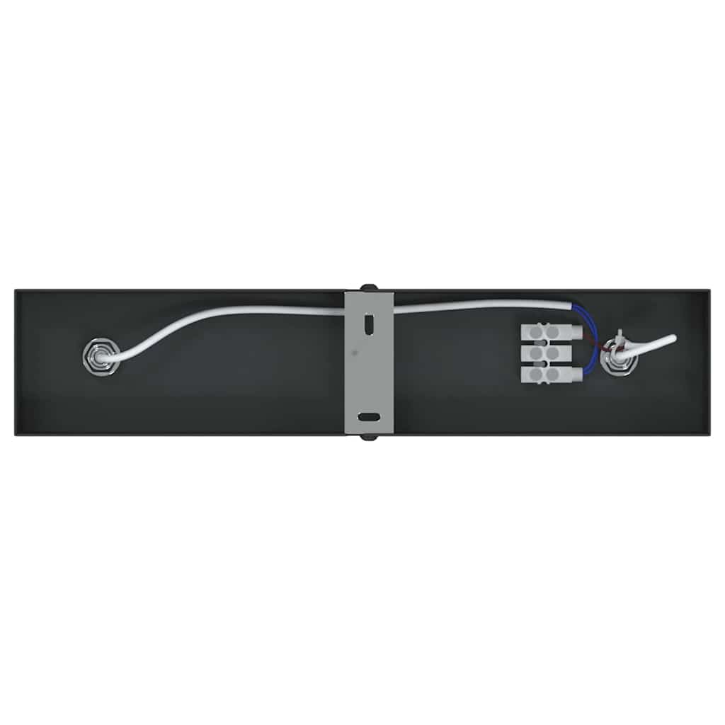 Takspot med søkelys Svart 26 x 6 x 16 cm Metall