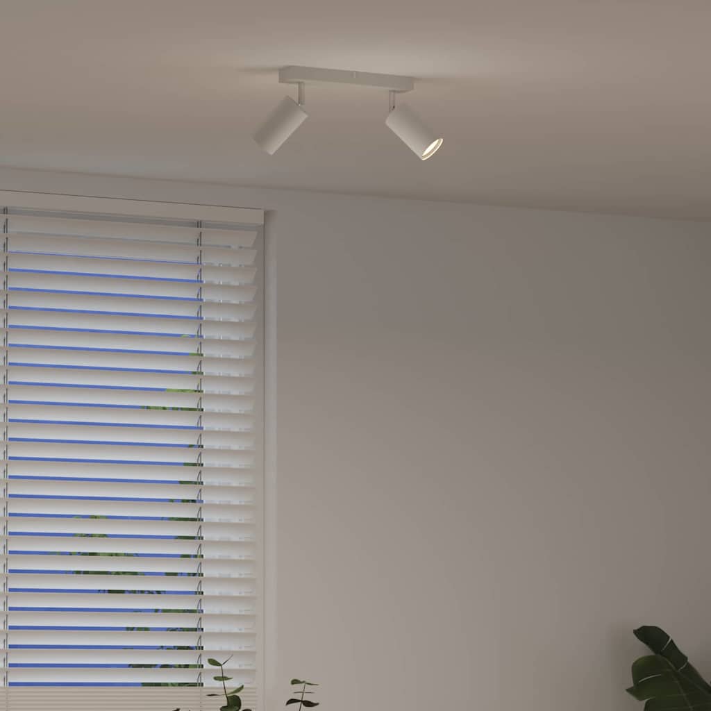 Takspot med søkelys Hvit 26 x 6 x 16 cm Metall vidaXL