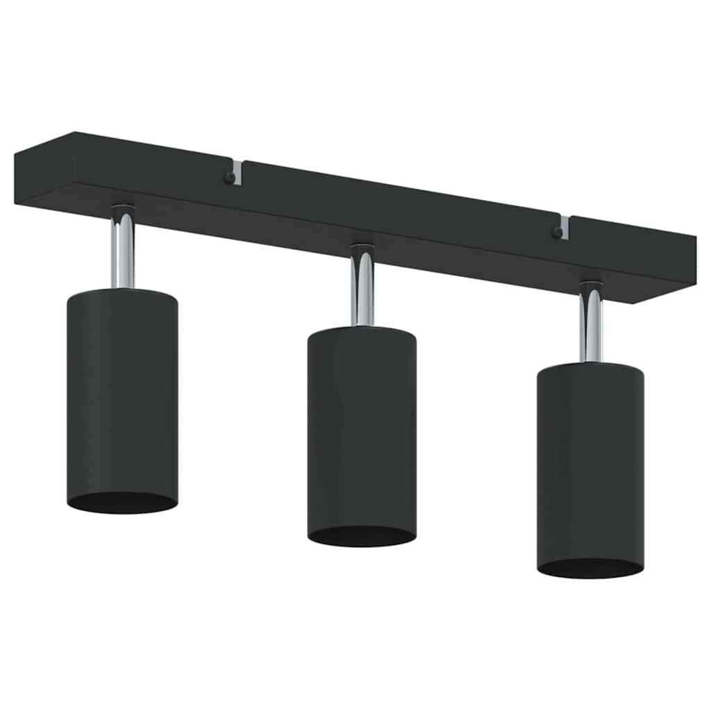 Takspot med søkelys Svart 38 x 6 x 16 cm Metall