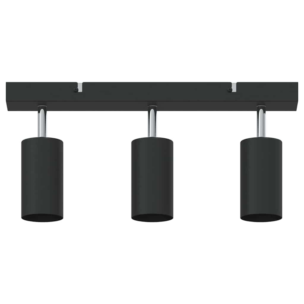 Takspot med søkelys Svart 38 x 6 x 16 cm Metall