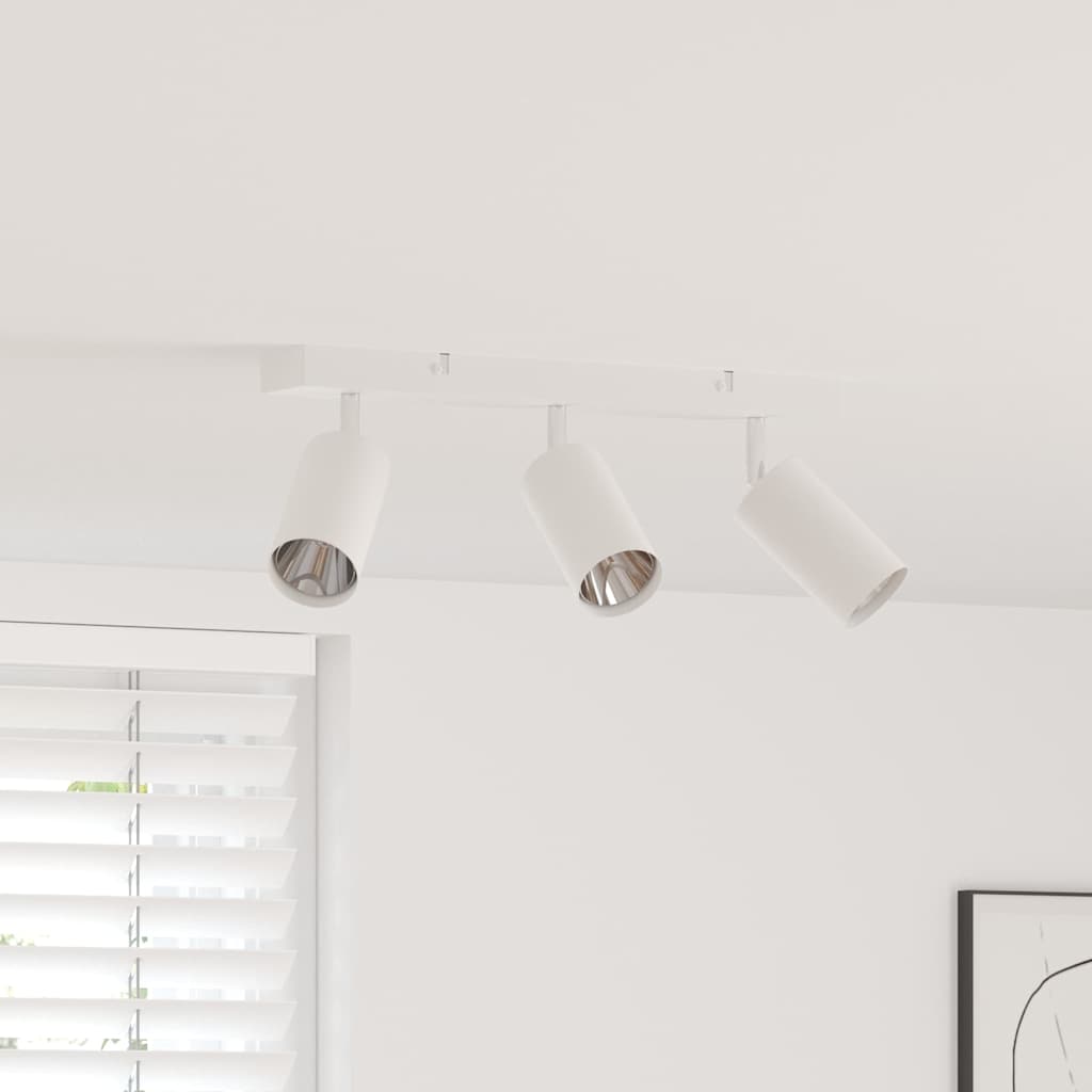 Takspot med søkelys Hvit 38 x 6 x 16 cm Metall