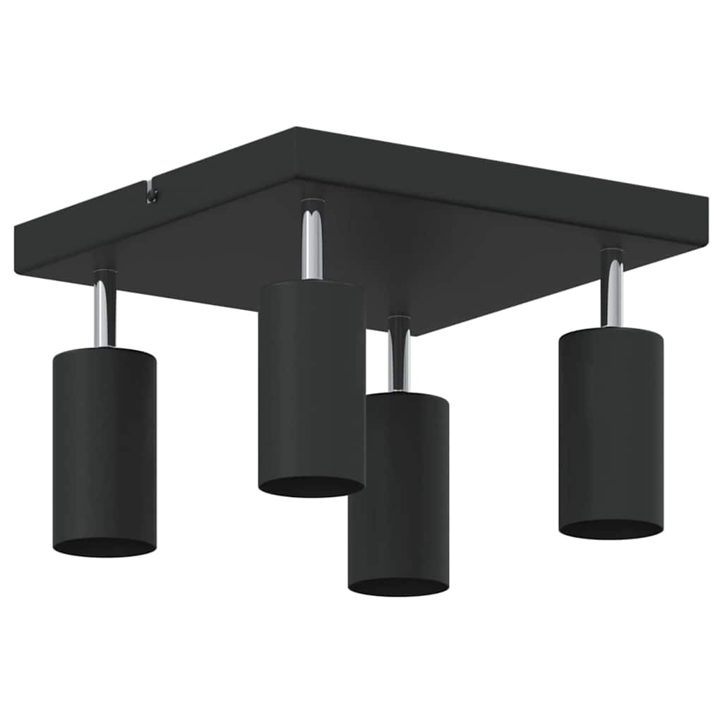 Takspot med søkelys Svart 26 x 26 x 16 cm Metall
