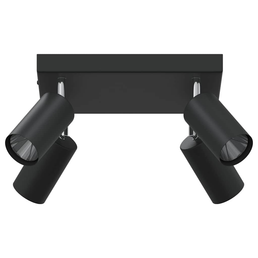 Takspot med søkelys Svart 26 x 26 x 16 cm Metall