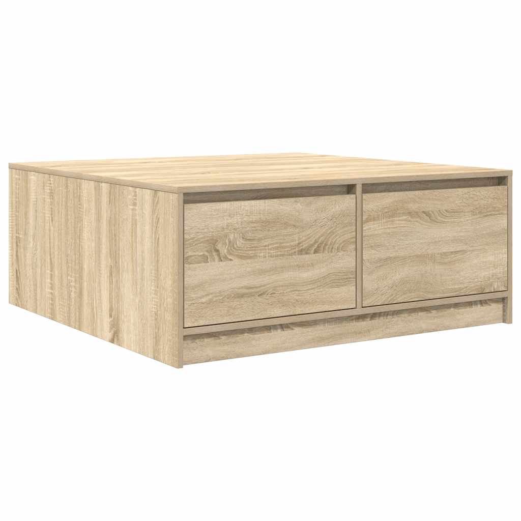 Salongbord med skuffer sonoma eik 100x100x40 cm
