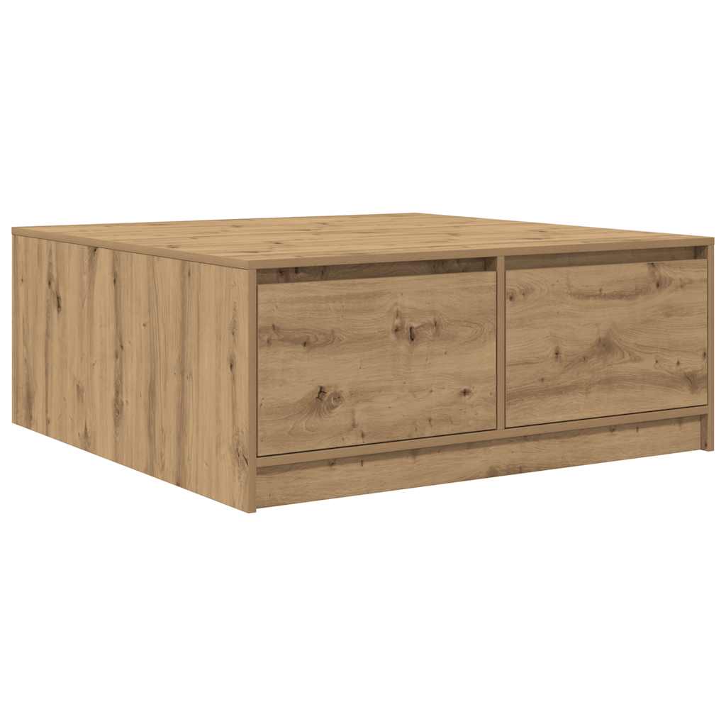 Salongbord med skuffer artisan eik 100x100x40 cm