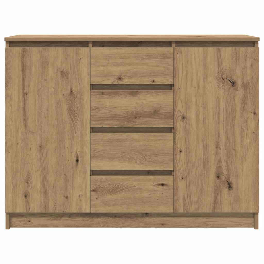 Skjenk med skuffer artisan eik 100,5x35x76 cm konstruert tre