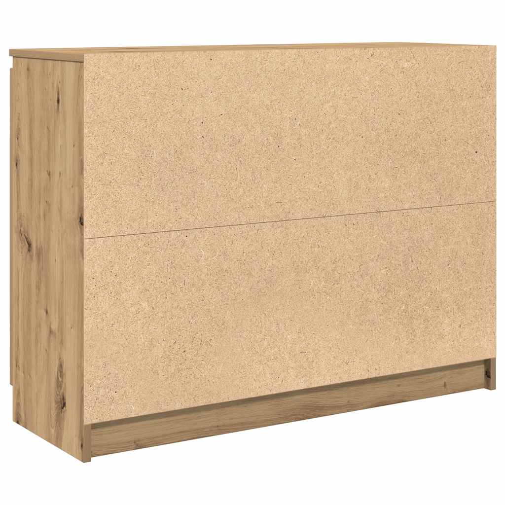 Skjenk med skuffer artisan eik 100,5x35x76 cm konstruert tre