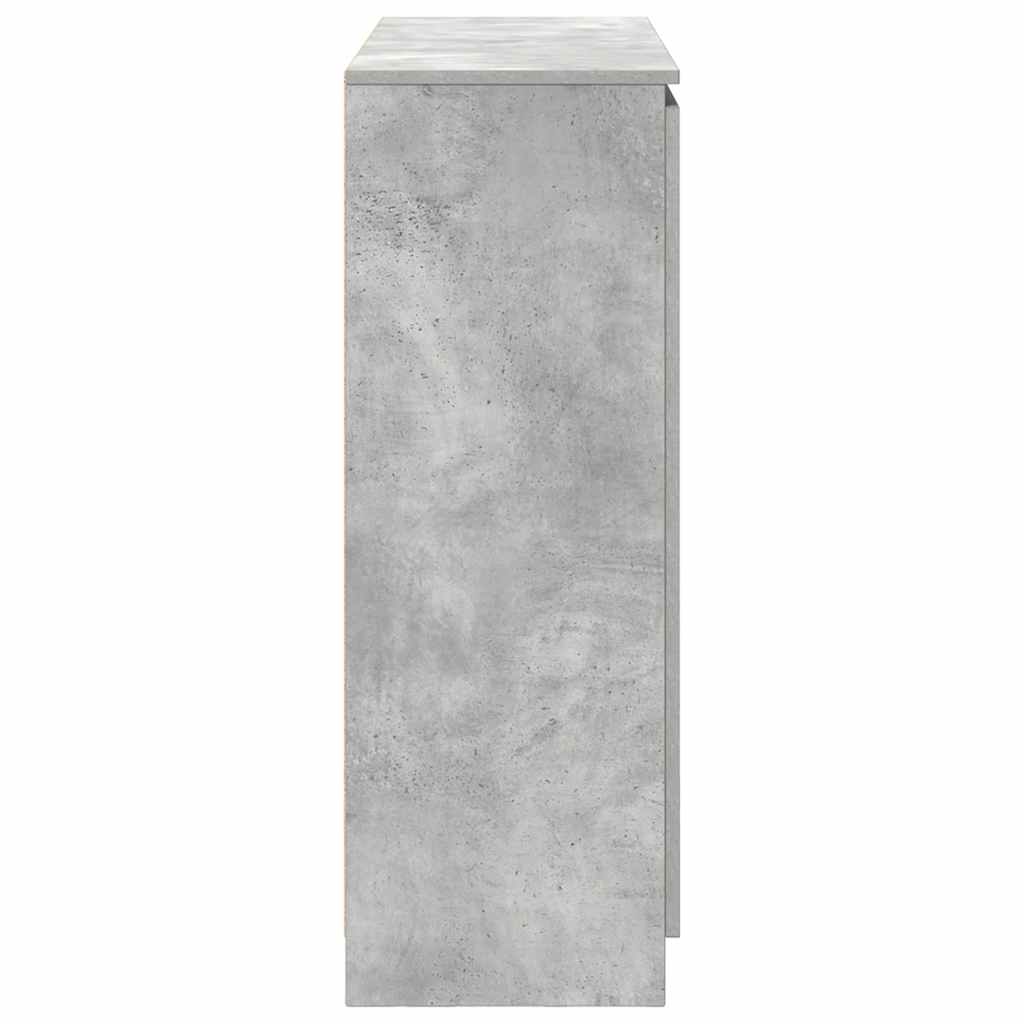 Skjenk med skuffer betonggrå 100,5x35x98,5 cm konstruert tre