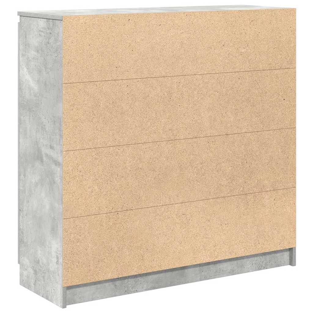 Skjenk med skuffer betonggrå 100,5x35x98,5 cm konstruert tre