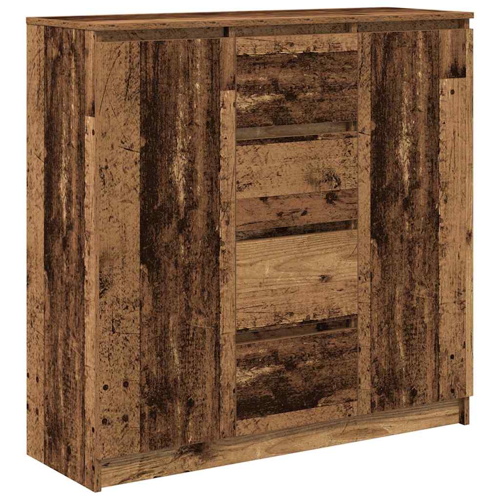 Skjenk med skuffer gammelt tre 100,5x35x98,5 cm konstruert tre