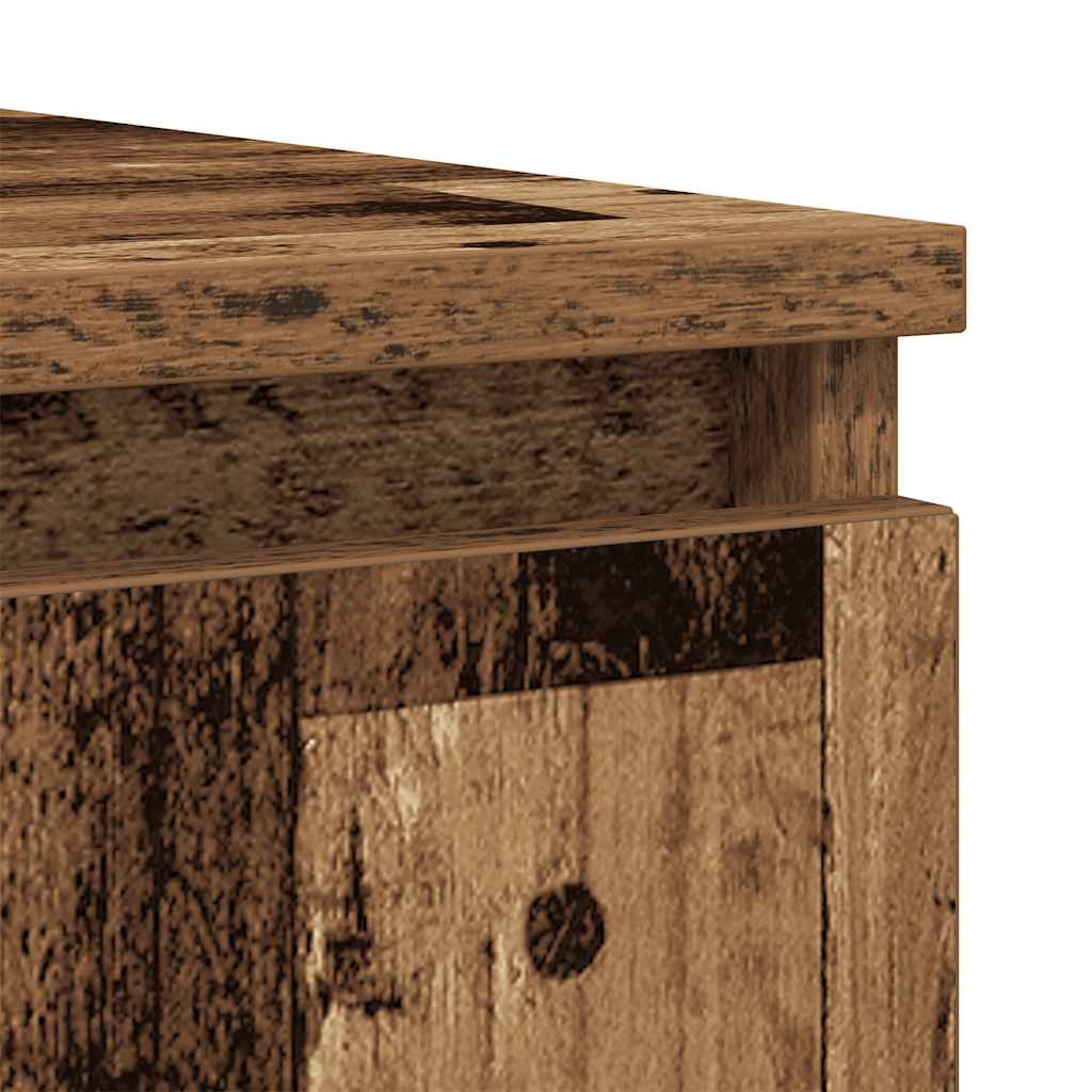 Skjenk med skuffer gammelt tre 100,5x35x98,5 cm konstruert tre