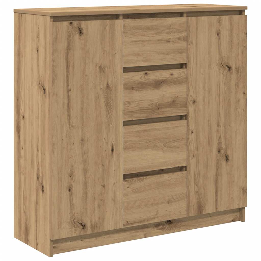 Skjenk med skuffer artisan eik 100,5x35x98,5 cm konstruert tre