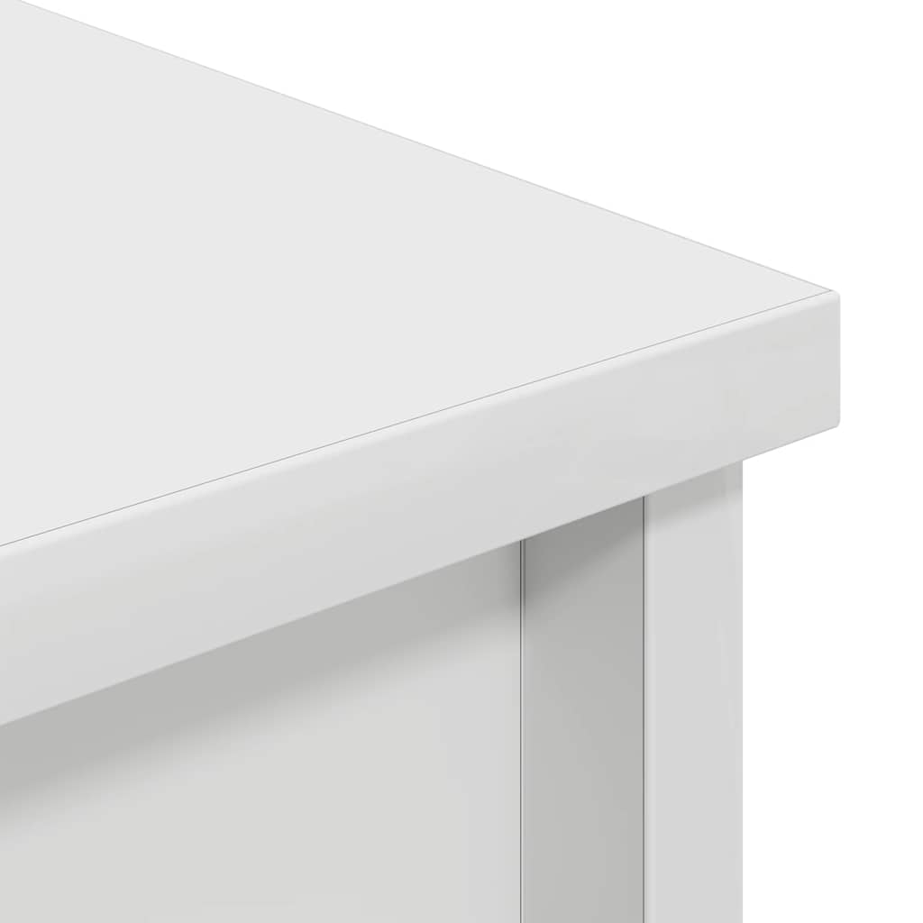 Highboard hvit 50x35x180 cm konstruert tre