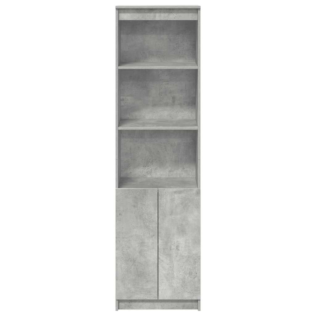 Highboard betonggrå 50x35x180 cm konstruert tre
