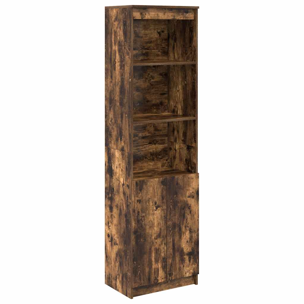 Highboard røkt eik 50x35x180 cm konstruert tre